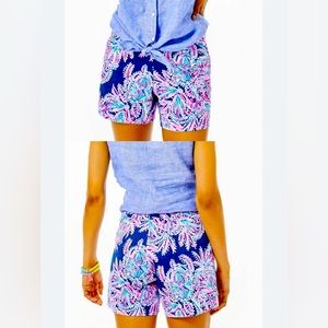 Lilly Putlizer Arabeth Stretch Shorts, Oyster Bay Miss Shell Size 00